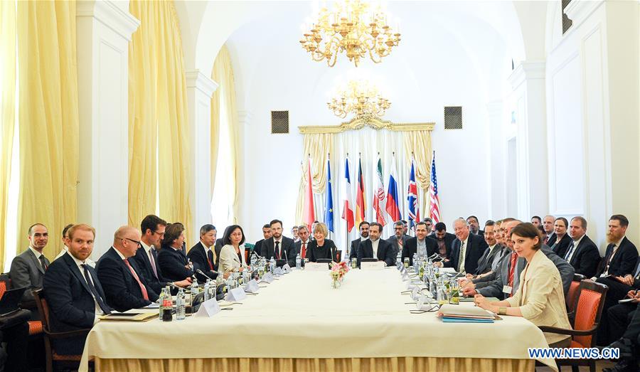 Delegates from Iran, the P5+1 (the five permanent members of the UN Security Council -- Britain, China, France, Russia and United States -- plus Germany), and the European Union attend a meeting of the Joint Commission under the Joint Comprehensive Plan of Action on Iranian nuclear issue in Vienna, Austria, on July 19, 2016. Delegates from Iran, the P5+1 (the five permanent members of the UN Security Council -- Britain, China, France, Russia and United States -- plus Germany), and the European Union attend a meeting of the Joint Commission under the Joint Comprehensive Plan of Action on Iranian nuclear issue in Vienna, Austria, on July 19, 2016.