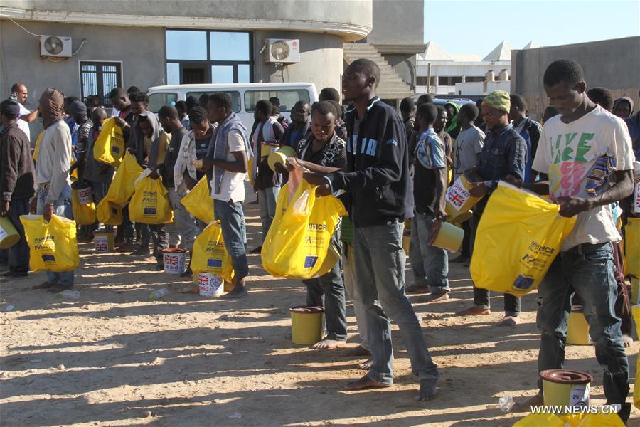 Some 137 migrants of African origins were rescued by two coast guard boats at sea when their boat started sinking off the Libyan coast
