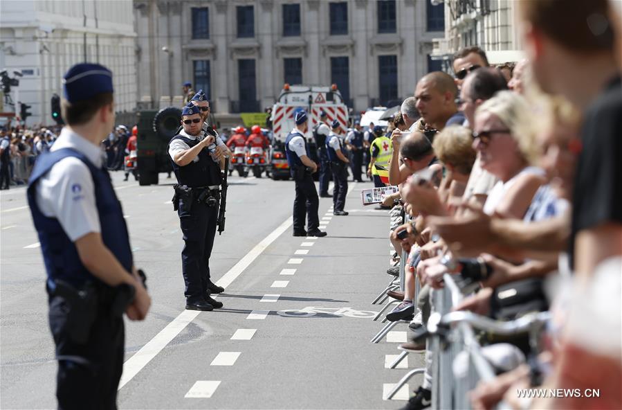 Belgian Special Forces soldiers attend the Military Parade to celebrate Belgium's National Day in Brussels, Belgium, July 21, 2016. Belgian Special Forces soldiers attend the Military Parade to celebrate Belgium's National Day in Brussels, Belgium, July 21, 2016.
