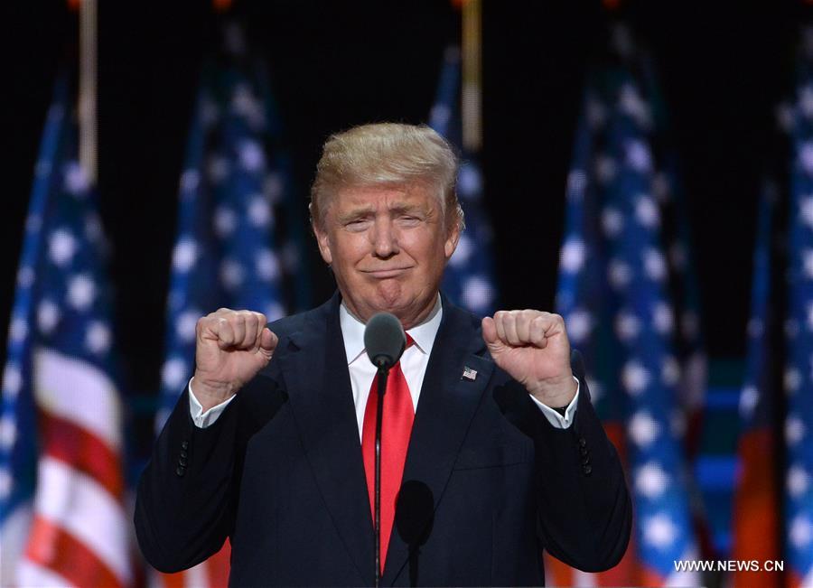 New York billionaire Donald Trump officially accepted the presidential nomination of the U.S. Republican Party Thursday night on the final day of the Republican National Convention New York billionaire Donald Trump officially accepted the presidential nomination of the U.S. Republican Party Thursday night on the final day of the Republican National Convention