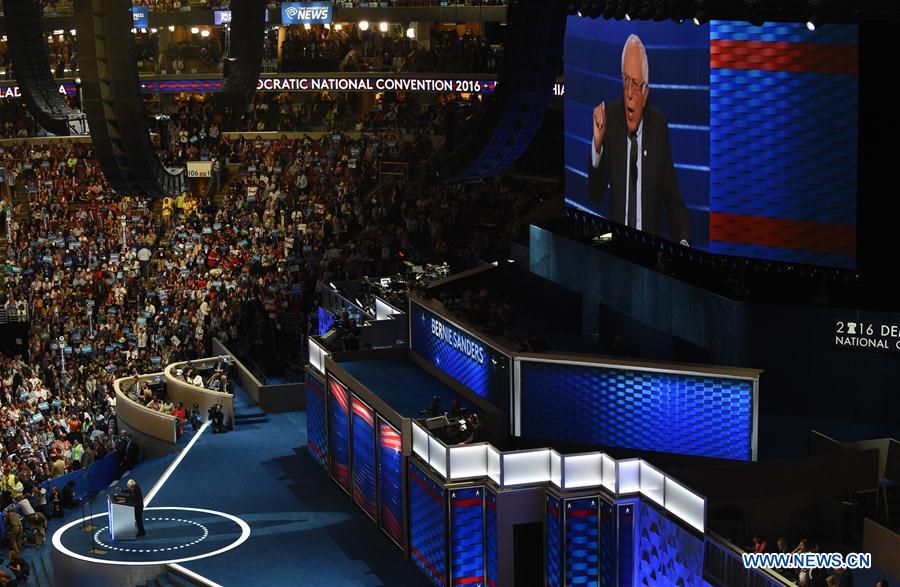 U.S.-PHILADELPHIA-DEMOCRATIC NATIONAL CONVENTION-BERNIE SANDERS