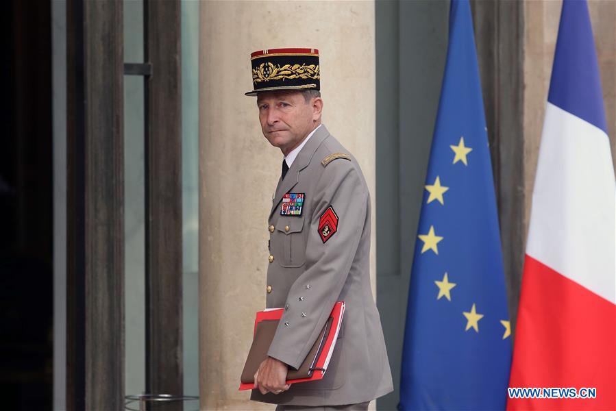 Pierre de Villiers, French Chief of the Defence Staff, arrives at the Elysee palace for a defense council with French President Francois Hollande, in Paris, France, on July 27, 2016 Pierre de Villiers, French Chief of the Defence Staff, arrives at the Elysee palace for a defense council with French President Francois Hollande, in Paris, France, on July 27, 2016