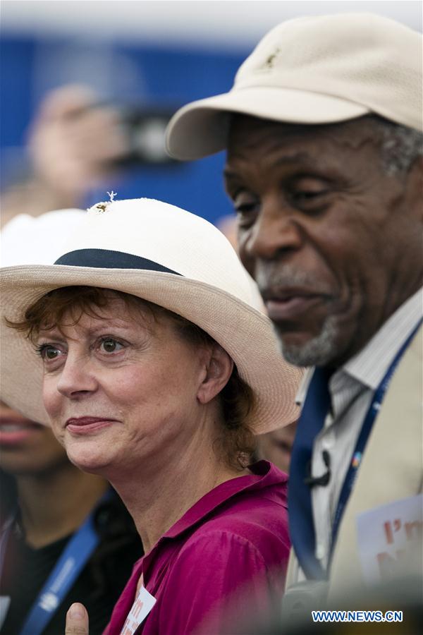 A Bernie Sanders supporter protests outside the media center on the third day of the 2016 U.S. Democratic National Convention (DNC) at Wells Fargo Center, Philadelphia, Pennsylvania, the United States on July 27, 2016. 