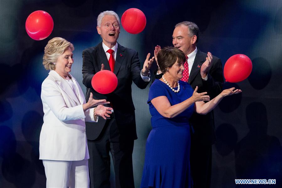 U.S.-PHILADELPHIA-DNC-HILLARY CLINTON-TIM KAINE