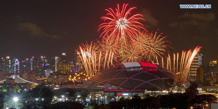 SINGAPORE-NATIONAL DAY PARADE-FIREWORK-PREVIEW