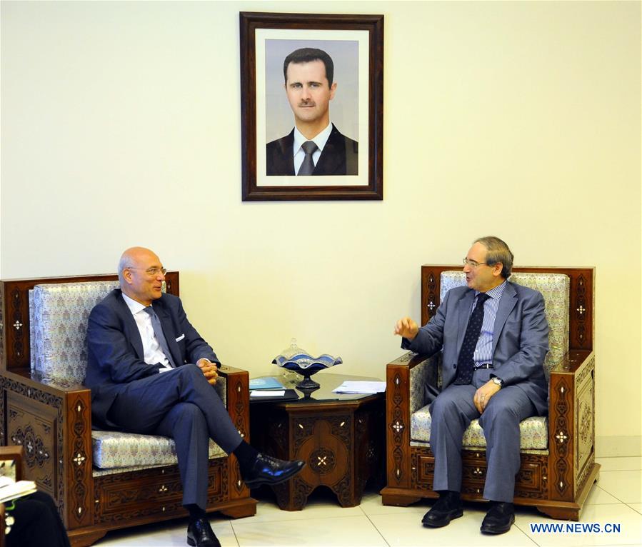 SYRIA-DAMASCUS-UN-ENVOY-VISIT