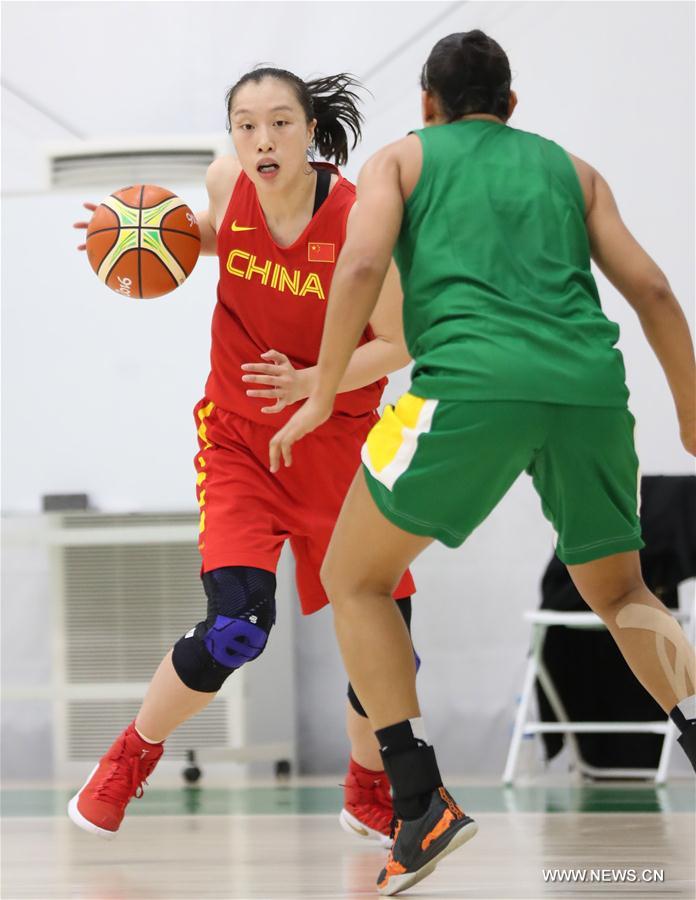 (SP)BRAZIL-RIO DE JANEIRO-OLYMPICS-WOMEN’S BASKETBALL-TRAINING MATCH-CHINA VS BRAZIL