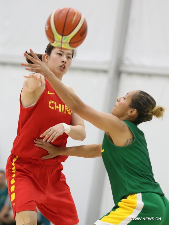 (SP)BRAZIL-RIO DE JANEIRO-OLYMPICS-WOMEN’S BASKETBALL-TRAINING MATCH-CHINA VS BRAZIL