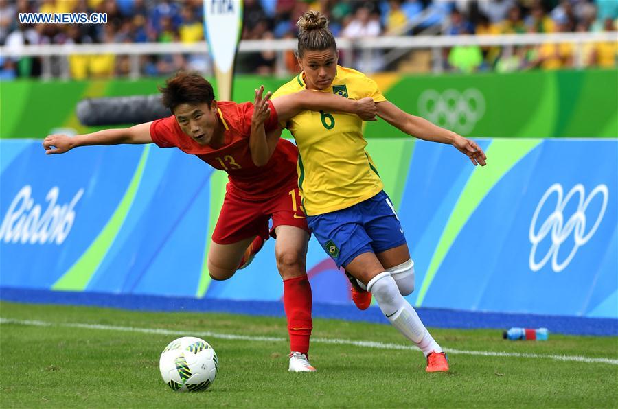 (SP)BRAZIL-RIO DE JANEIRO-OLYMPICS-WOMEN'S FOOTBALL-CHINA VS BRAZIL