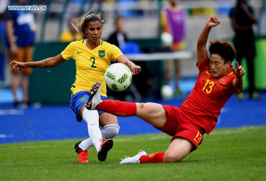 (SP)BRAZIL-RIO DE JANEIRO-OLYMPICS-WOMEN'S FOOTBALL-CHINA VS BRAZIL