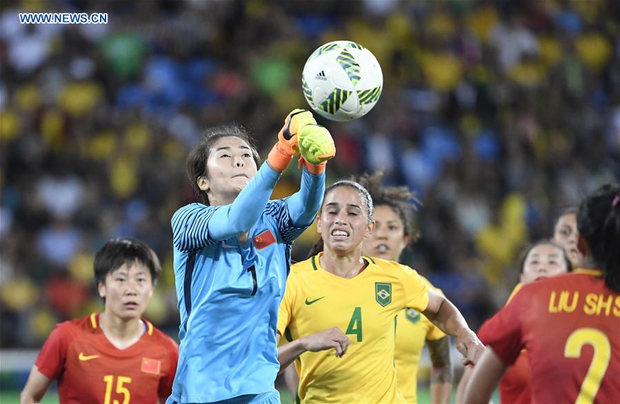 (SP)BRAZIL-RIO DE JANEIRO-OLYMPICS-WOMEN'S FOOTBALL-CHINA VS BRAZIL