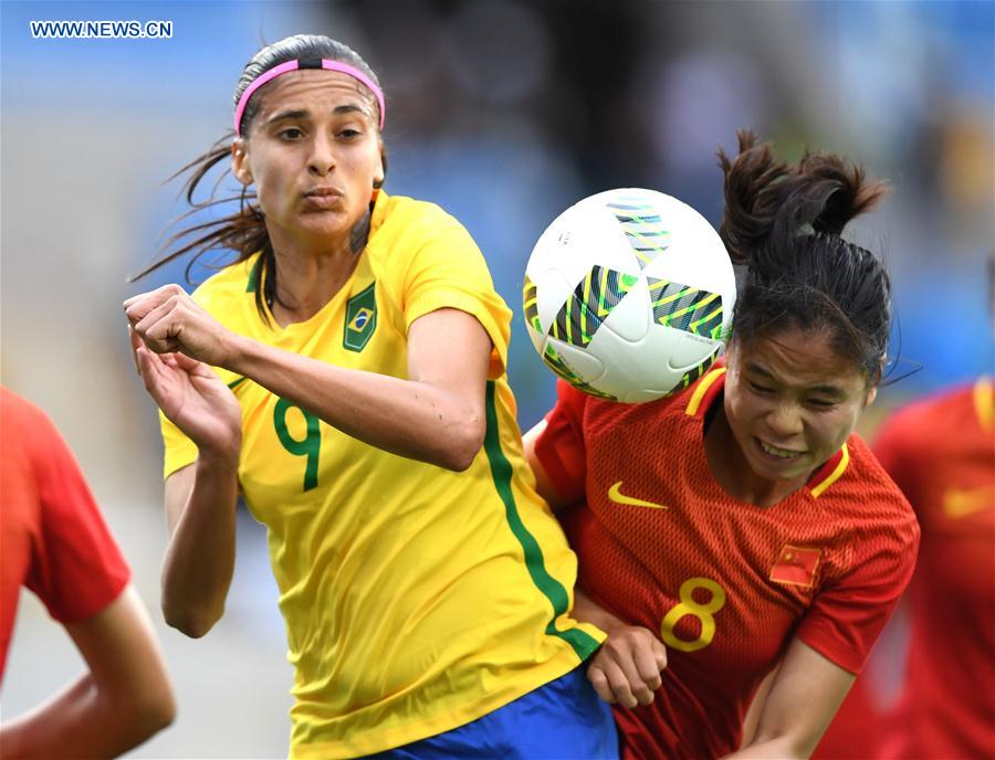 (SP)BRAZIL-RIO DE JANEIRO-OLYMPICS-WOMEN'S FOOTBALL-CHINA VS BRAZIL