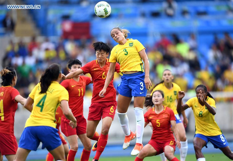 (SP)BRAZIL-RIO DE JANEIRO-OLYMPICS-WOMEN'S FOOTBALL-CHINA VS BRAZIL