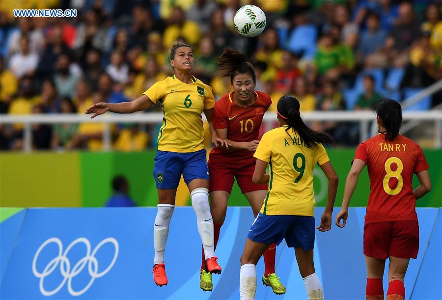 (SP)BRAZIL-RIO DE JANEIRO-OLYMPICS-WOMEN'S FOOTBALL-CHINA VS BRAZIL