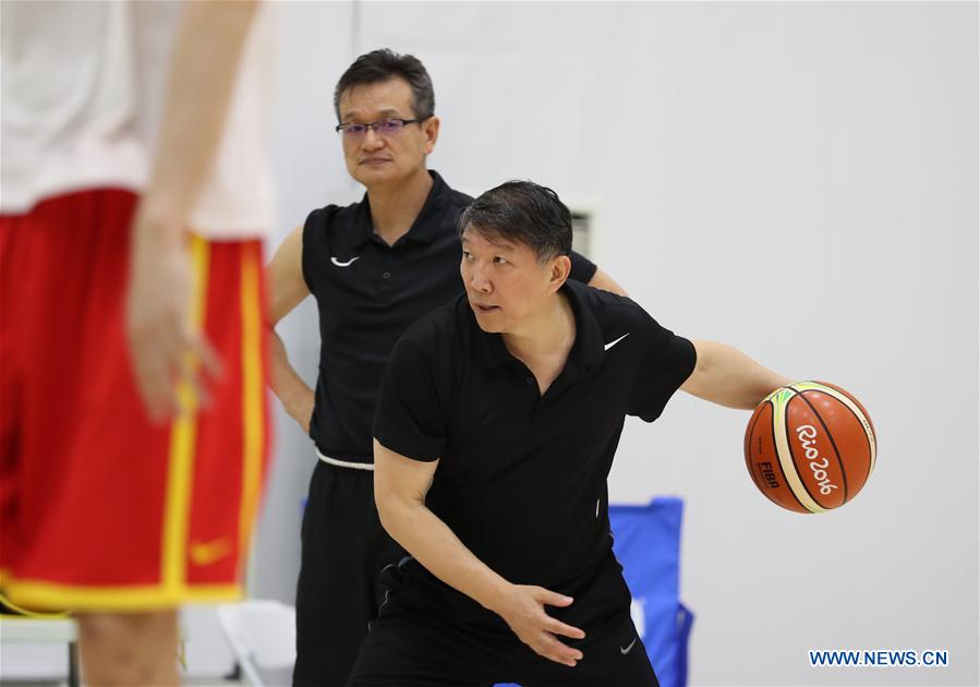 (SP)BRAZIL-RIO DE JANEIRO-OLYMPICS-MEN'S BASKETBALL-CHINA-TRAINING