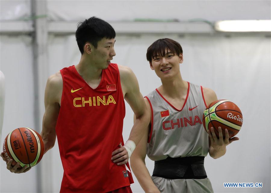 (SP)BRAZIL-RIO DE JANEIRO-OLYMPICS-MEN'S BASKETBALL-CHINA-TRAINING