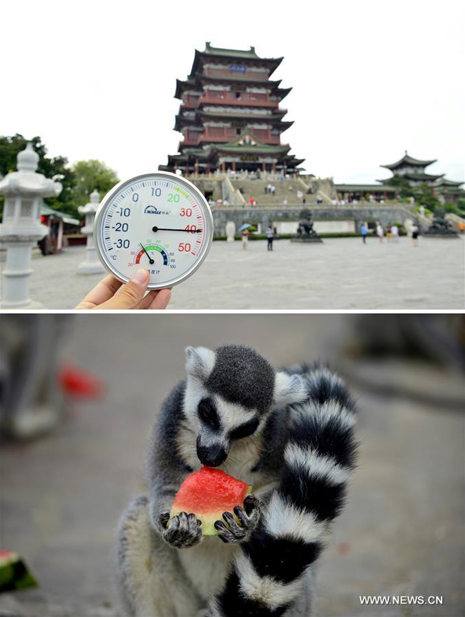Heat wave engulfed most part of China recently. Heat wave engulfed most part of China recently.