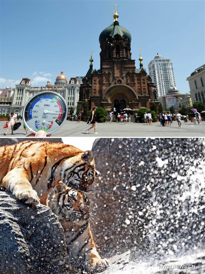 Heat wave engulfed most part of China recently. Heat wave engulfed most part of China recently.