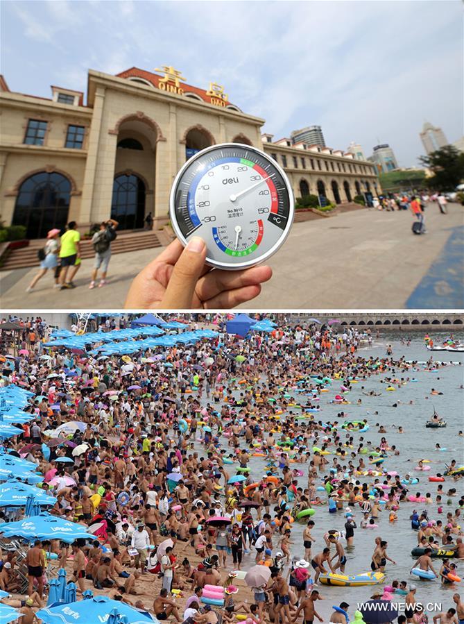 Heat wave engulfed most part of China recently. Heat wave engulfed most part of China recently.