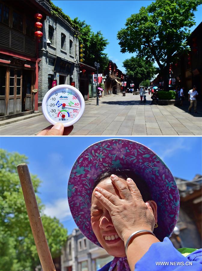 Heat wave engulfed most part of China recently. Heat wave engulfed most part of China recently.