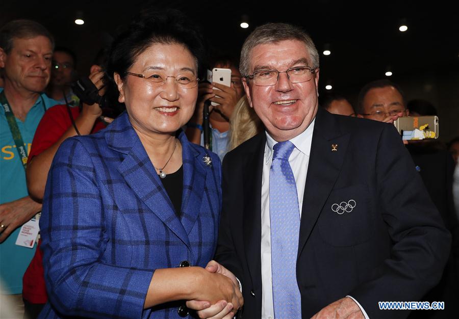 BRAZIL-RIO DE JANEIRO-LIU YANDONG-IOC PRESIDENT-WOMEN'S 10M AIR RIFLE