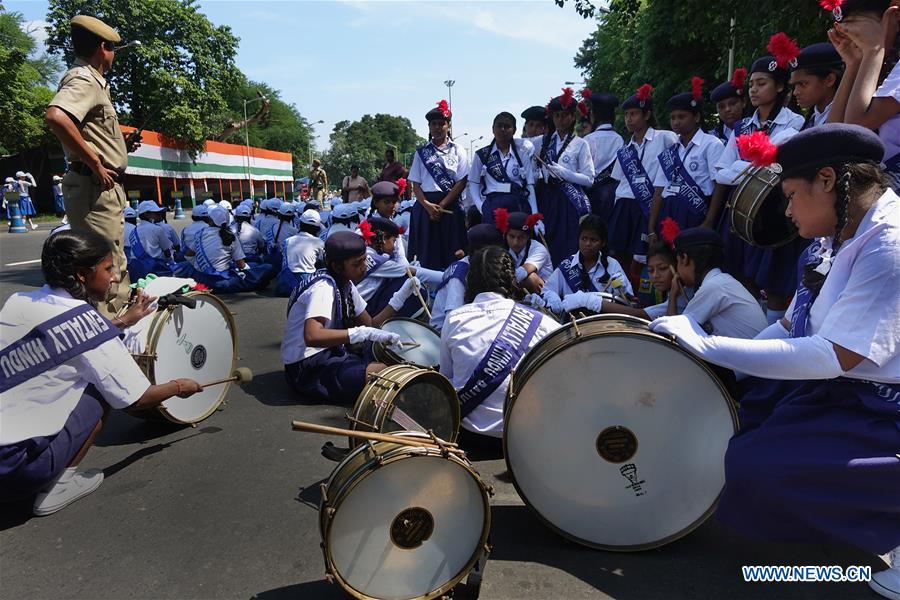 INDIA-KOLKATA-INDEPENDENCE DAY CELEBRATION-DRESS REHEARSAL