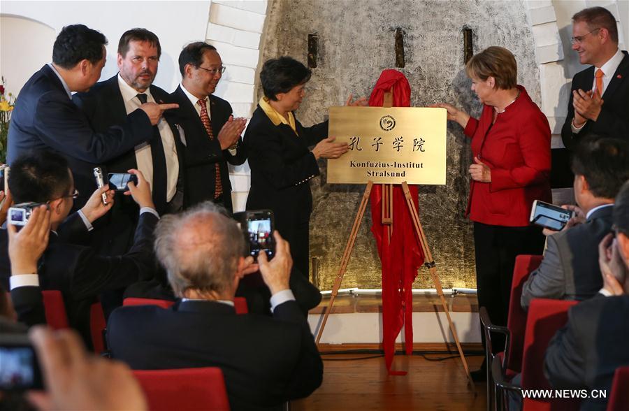 GERMANY-STRALSUND-CONFUCIUS INSTITUTE-ANGELA MERKEL