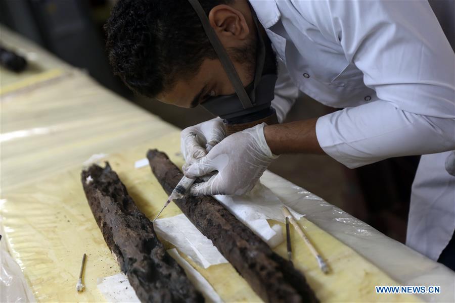 EGYPT-GIZA-ARCHAEOLOGY-KHUFU BOAT