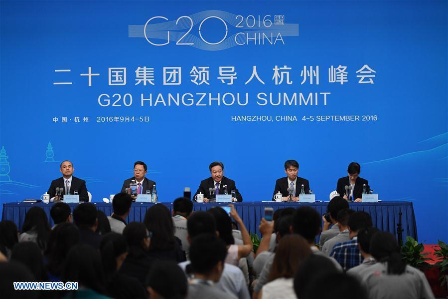 (G20 SUMMIT)CHINA-HANGZHOU-B20-PRESS CONFERENCE(CN)