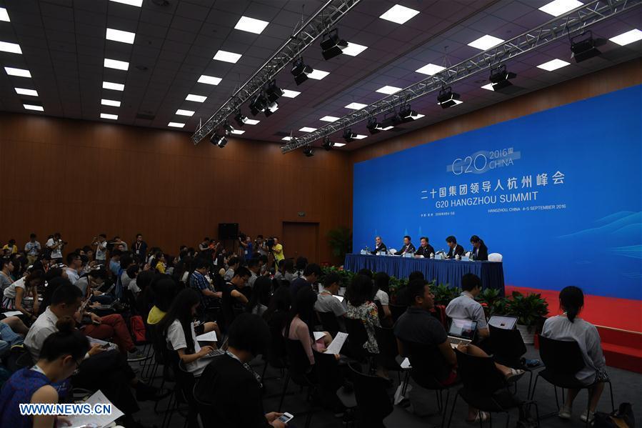 (G20 SUMMIT)CHINA-HANGZHOU-B20-PRESS CONFERENCE(CN)