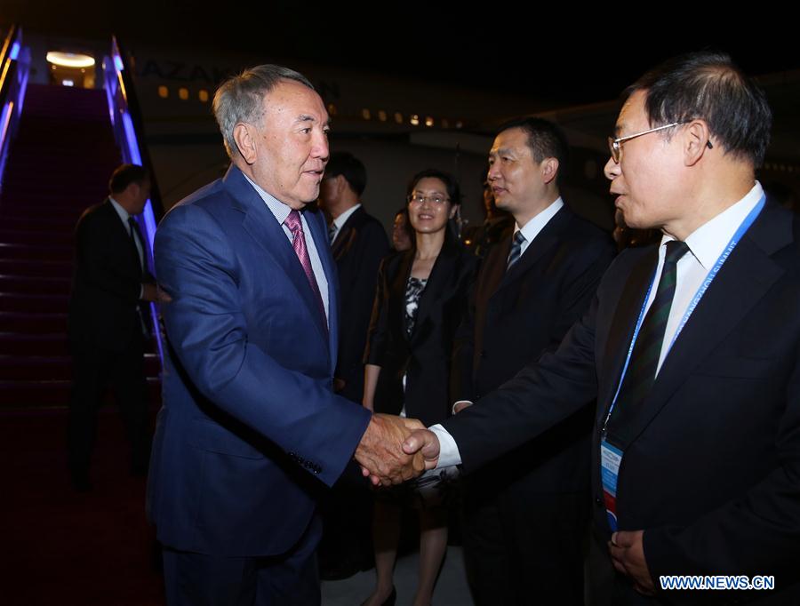 (G20 SUMMIT)CHINA-HANGZHOU-G20-KAZAKH PRESIDENT-ARRIVAL (CN)