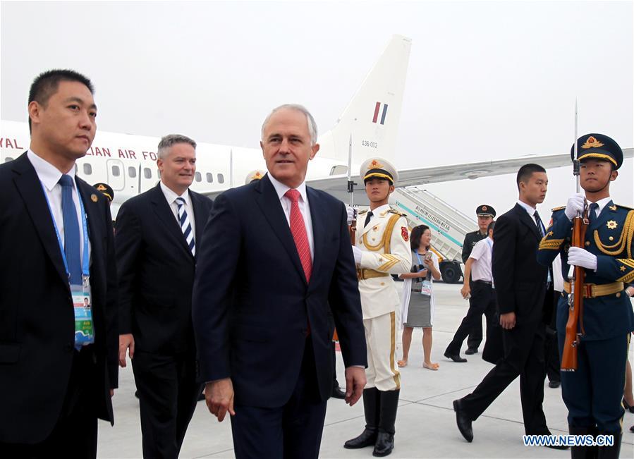(G20 SUMMIT)CHINA-HANGZHOU-G20-AUSTRALIAN PM-ARRIVAL (CN)