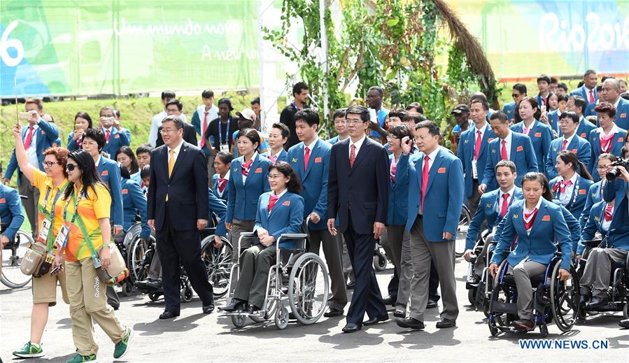 (SP)BRAZIL-RIO DE JANEIRO-PARALYMPIC-CHINESE DELEGATION-FLAG-RAISING CEREMONY