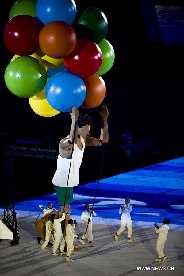 Photo taken on Sept. 7, 2016 shows the opening ceremony of the 2016 Rio Paralympic Games at the Maracana Stadium in Rio de Janeiro, Brazil. (Xinhua/Xiao Yijiu) 