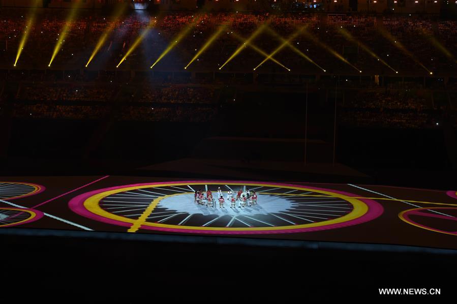 Photo taken on Sept. 7, 2016 shows the opening ceremony of the 2016 Rio Paralympic Games at the Maracana Stadium in Rio de Janeiro, Brazil. (Xinhua/Xiao Yijiu) 