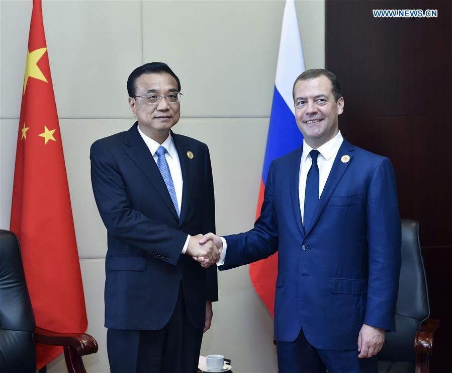 LAOS-CHINA-LI KEQIANG-RUSSIAN PM-MEETING