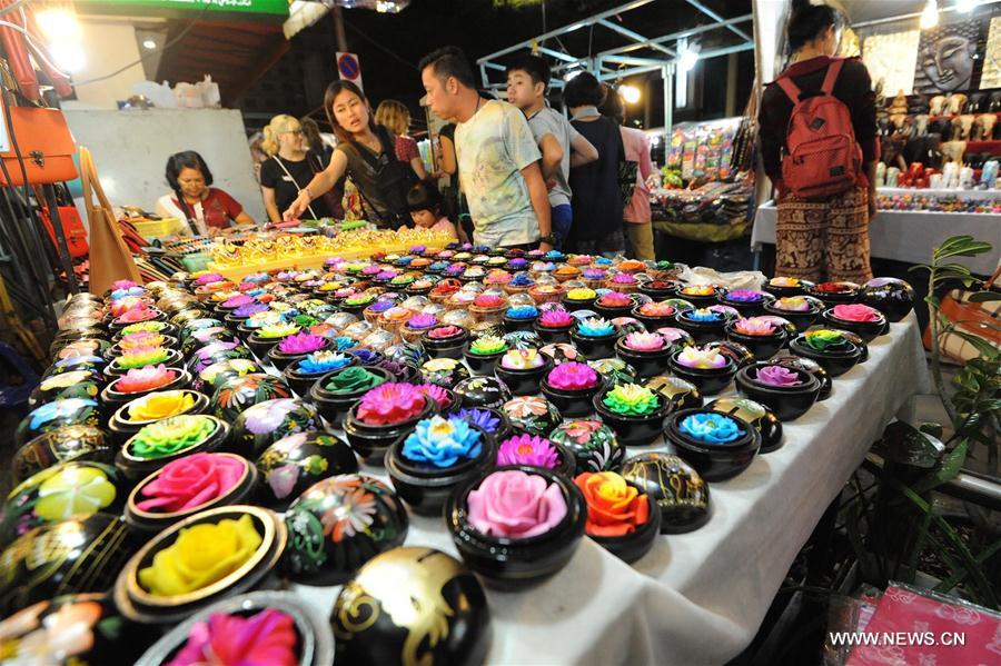 THAILAND-CHIANG MAI-TOURISM-NIGHT BAZAAR