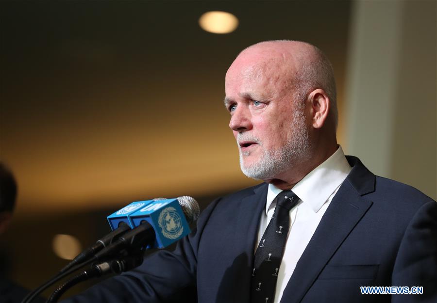 UN-GENERAL ASSEMBLY-THOMSON-MEDIA STAKEOUT