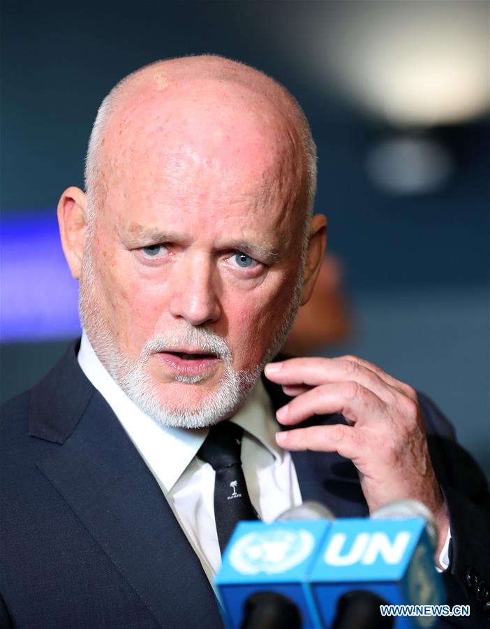 UN-GENERAL ASSEMBLY-THOMSON-MEDIA STAKEOUT