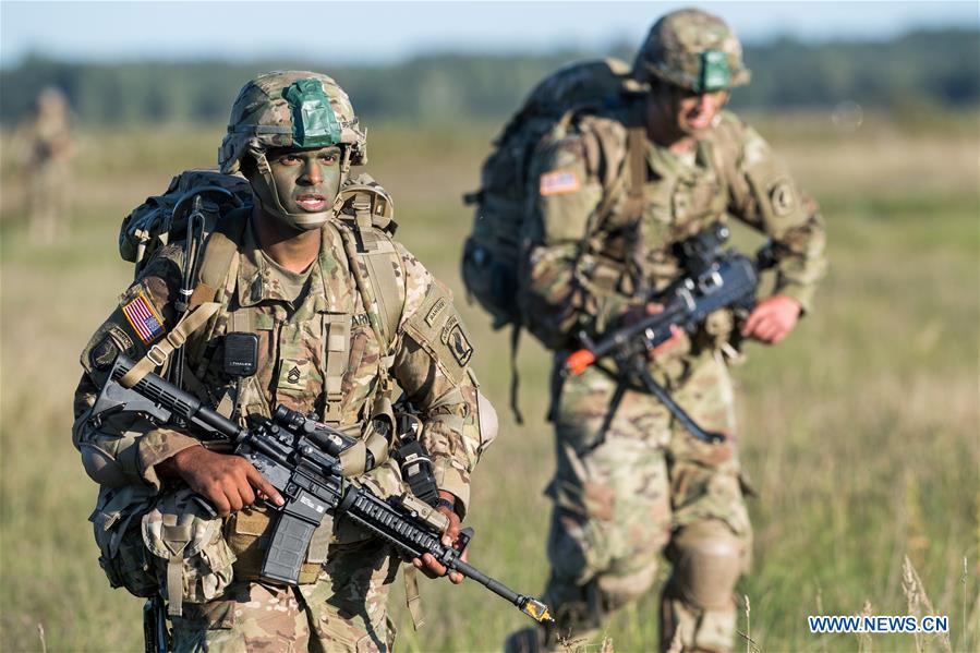 LITHUANIA-RUKLA-MILITARY TRAINING-BAYONET STRIKE