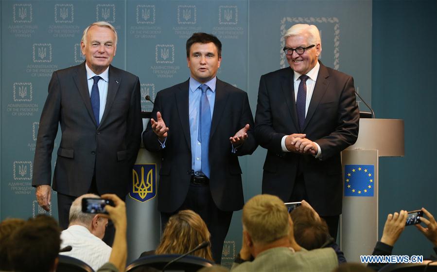 UKRAINE-KIEV-GERMANY-FRANCE-FM-PRESS CONFERENCE