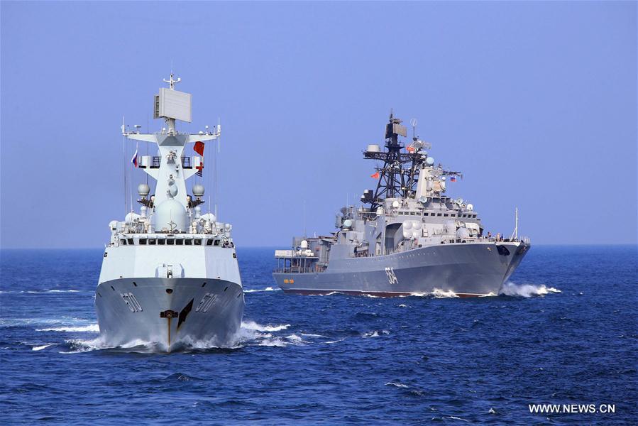 Chinese and Russian fleets conducted joint operation exercise off Guangdong Province in the South China Sea during the 'Joint Sea 2016' drill on Friday. Chinese and Russian fleets conducted joint operation exercise off Guangdong Province in the South China Sea during the 'Joint Sea 2016' drill on Friday.