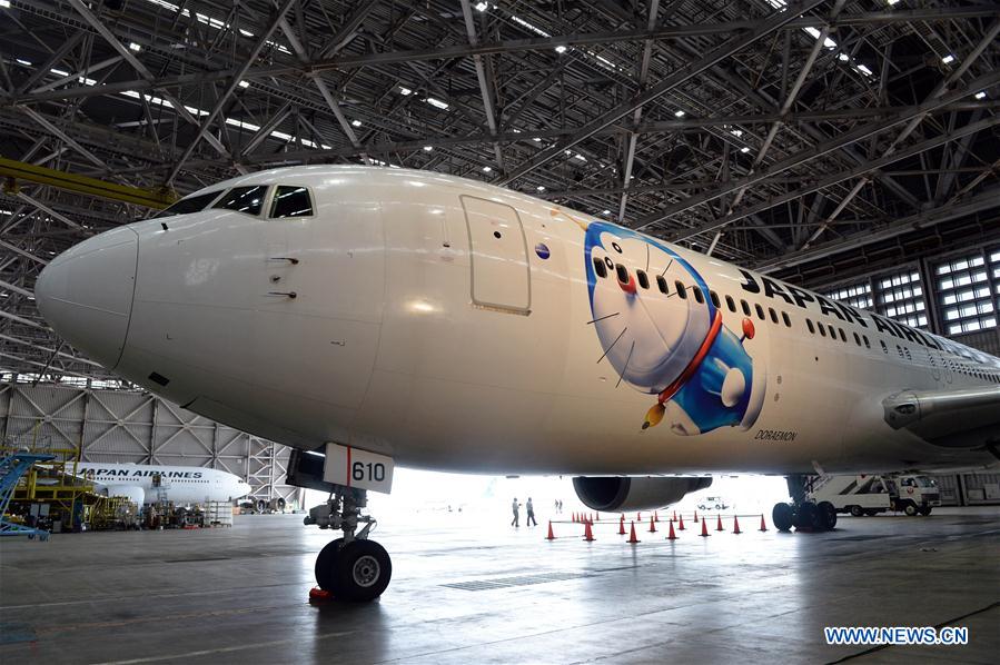 JAPAN-TOKYO-JAPAN AIRLINES-DORAEMON JET-LAUNCHING