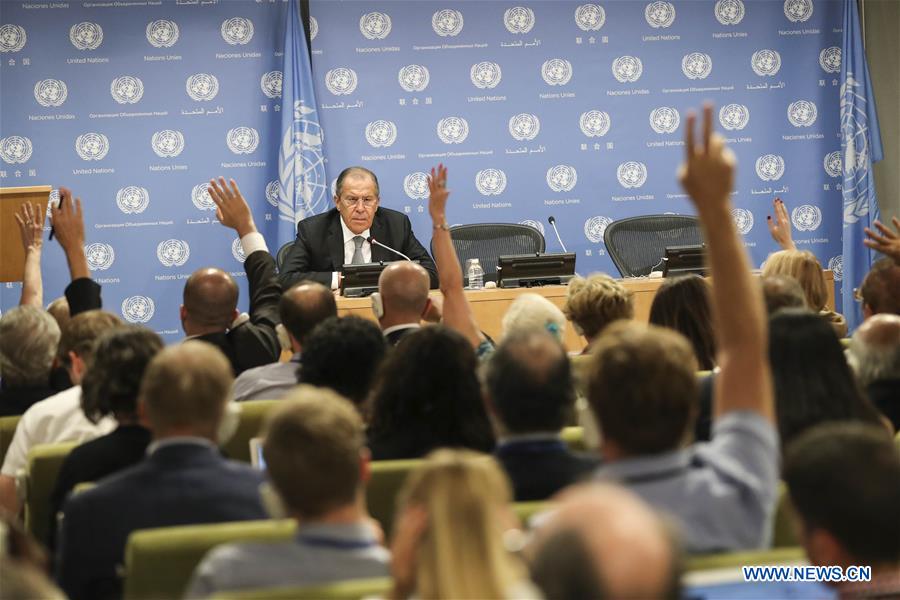 UN－GENERAL ASSEMBLY-LAVROV-PRESS CONFERENCE
