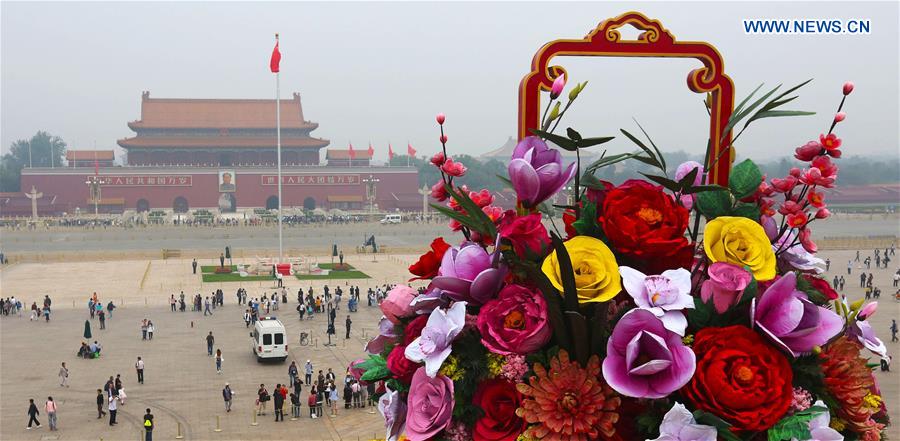 CHINA-BEIJING-FLOWER PARTERRES-NATIONAL DAY (CN)