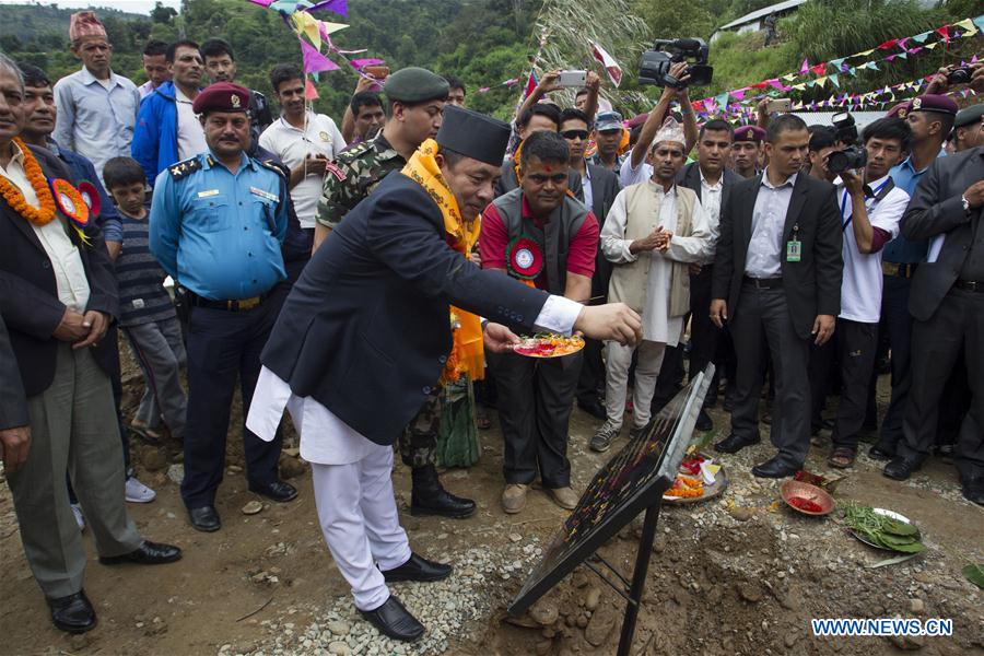 NEPAL-SINDHUPALCHOWK-SCHOOL RECONSTRUCTION-GROUND BREAKING CEREMONY