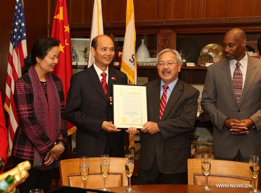 Mayor Ed Lee also announced Oct. 1 this year as the city's Chinese-American Friendship and Heritage Day