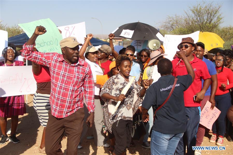 NAMIBIA-WINDHOEK-TEACHER-STRIKE