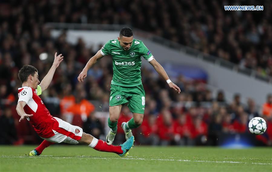 (SP)BRITAIN-LONDON-FOOTBALL-UEFA CHAMPIONS LEAGUE-ARSENAL VS LUDOGORETS RAZGRAD