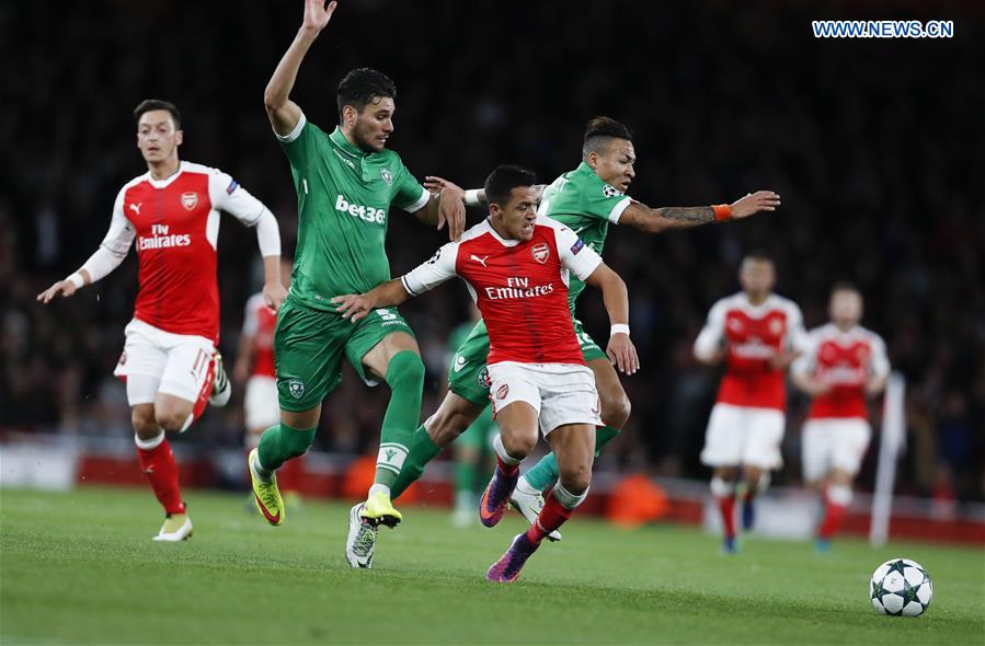 (SP)BRITAIN-LONDON-FOOTBALL-UEFA CHAMPIONS LEAGUE-ARSENAL VS LUDOGORETS RAZGRAD
